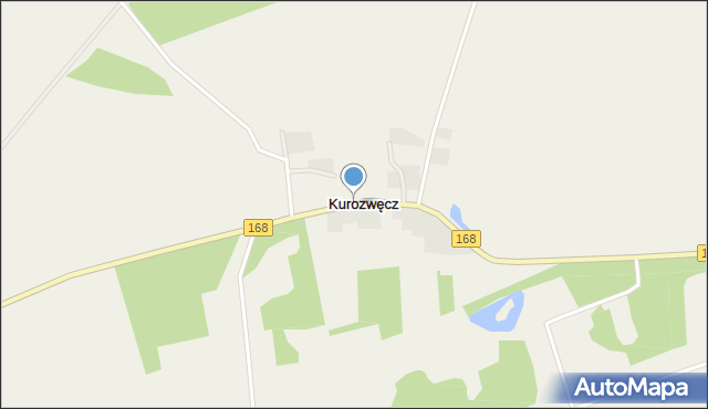 Kurozwęcz, Kurozwęcz, mapa Kurozwęcz