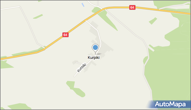 Kurpiki, Kurpiki, mapa Kurpiki