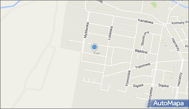 Lębork, Kujawska, mapa Lębork