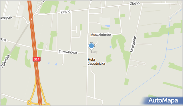 Łódź, Kurka Wincentego, mapa Łodzi