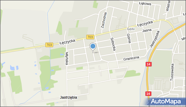 Łowicz, Kurpińskiego Karola, mapa Łowicza