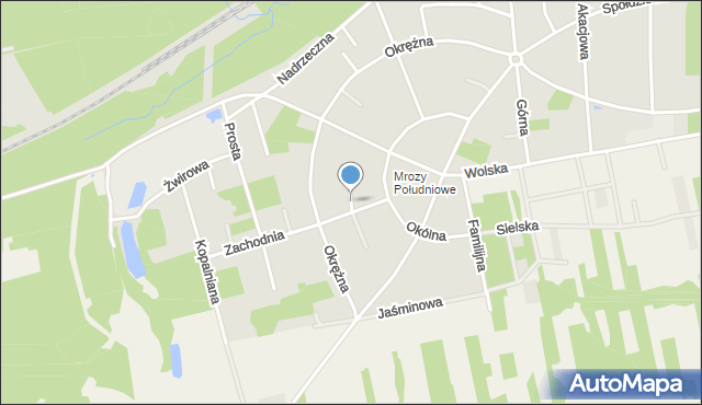 Mrozy powiat miński, Kubusia Puchatka, mapa Mrozy powiat miński