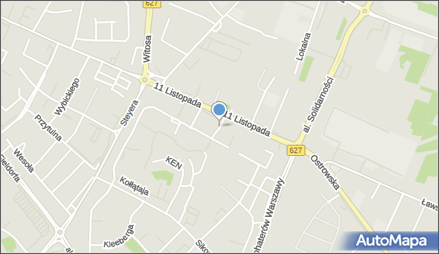 Ostrołęka, Kuklińskiego Adama, dr., mapa Ostrołęka