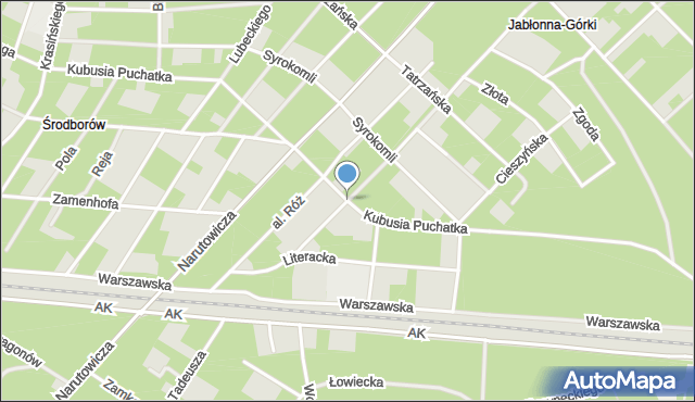 Otwock, Kubusia Puchatka, mapa Otwock