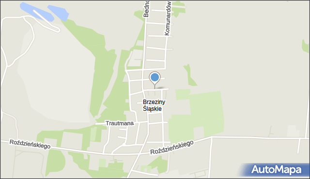 Piekary Śląskie, Kusocińskiego Janusza, mapa Piekary Śląskie