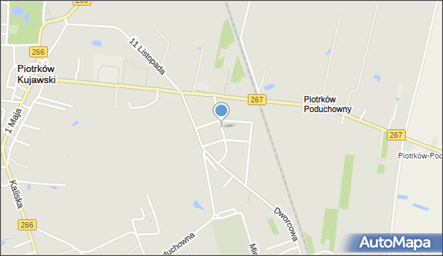 Piotrków Kujawski, Kujawska, mapa Piotrków Kujawski