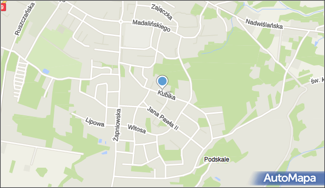 Połaniec powiat staszowski, Kubika Bolesława, mapa Połaniec powiat staszowski