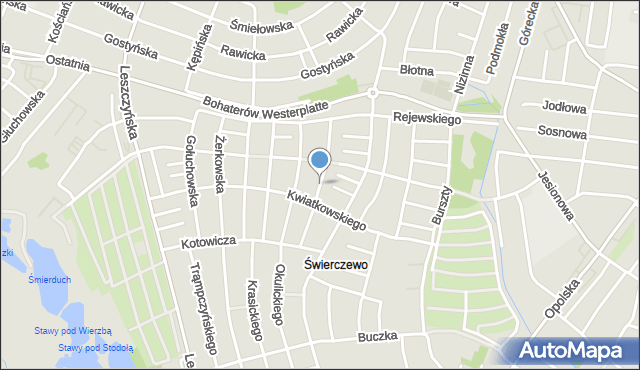 Poznań, Kunickiego Stanisława, mapa Poznania