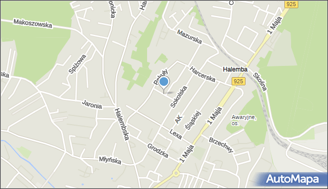 Ruda Śląska, Kurpiowska, mapa Rudy Śląskiej