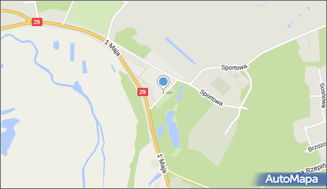 Słubice, Kupiecka, mapa Słubice