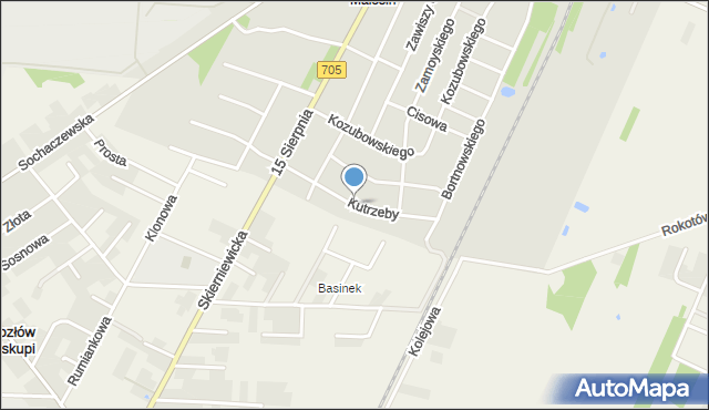 Sochaczew, Kutrzeby Tadeusza, gen., mapa Sochaczew