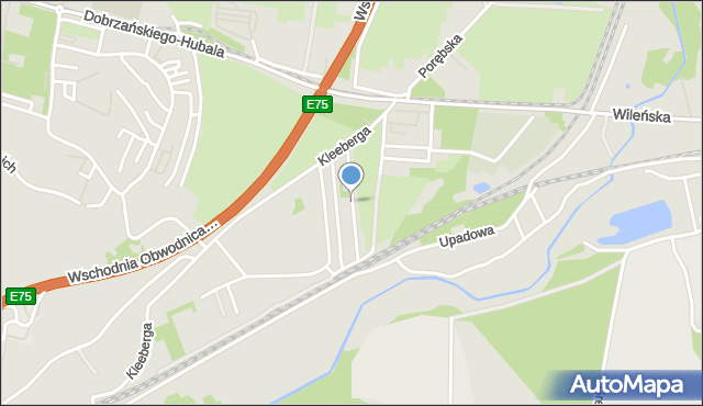 Sosnowiec, Kusocińskiego Janusza, mapa Sosnowca