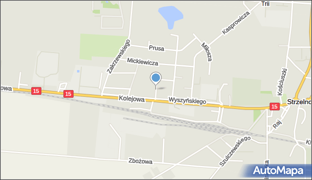 Strzelno powiat mogileński, Kujawska, mapa Strzelno powiat mogileński