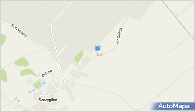 Szczyglice gmina Głogów, Ku Dolinie, mapa Szczyglice gmina Głogów