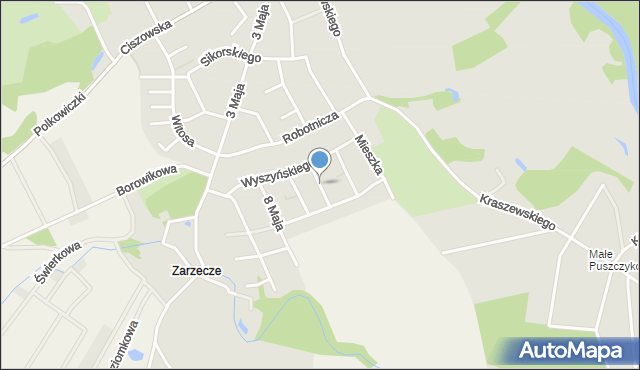 Szprotawa, Kusocińskiego Janusza, mapa Szprotawa