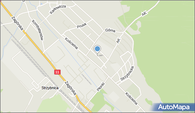 Tarnowskie Góry, Kuncewiczowej Marii, mapa Tarnowskie Góry