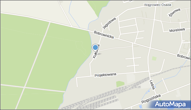 Wągrowiec, Kukułcza, mapa Wągrowiec