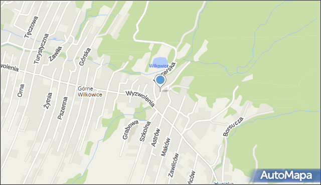 Wilkowice powiat bielski, Kukułcza, mapa Wilkowice powiat bielski