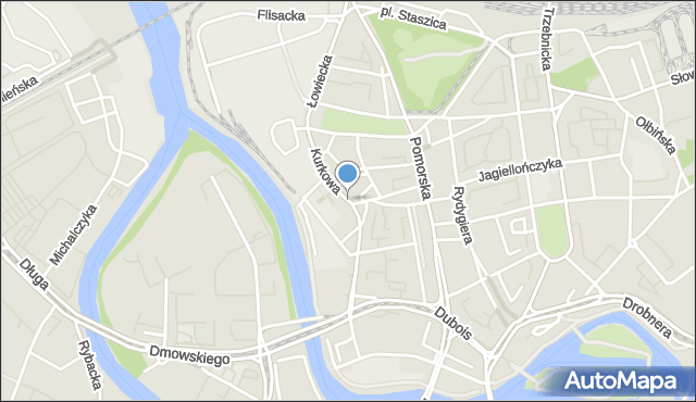 Wrocław, Kurkowa, mapa Wrocławia