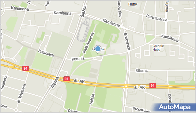 Wrocław, Kuronia Jacka, mapa Wrocławia