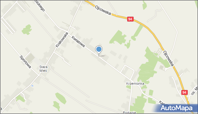 Bębło, Kwiatowa, mapa Bębło