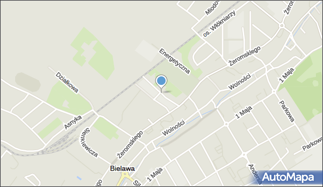 Bielawa powiat dzierżoniowski, Kwiatowa, mapa Bielawa powiat dzierżoniowski