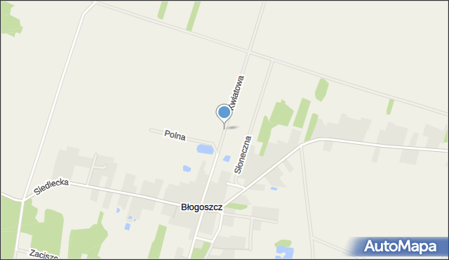 Błogoszcz, Kwiatowa, mapa Błogoszcz