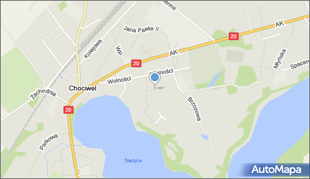 Chociwel powiat stargardzki, Kwiatowa, mapa Chociwel powiat stargardzki