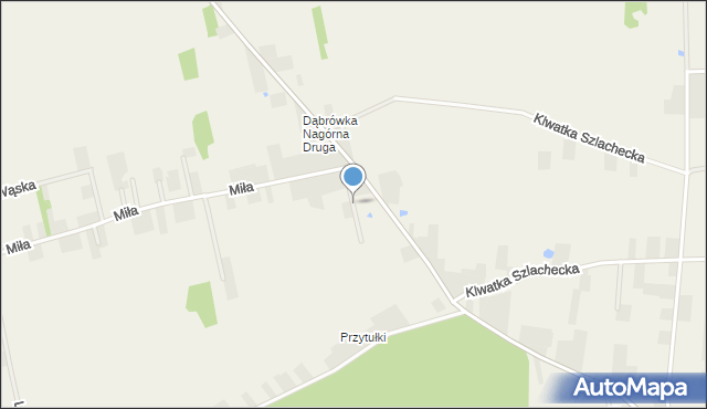 Dąbrówka Nagórna, Kwiatowa, mapa Dąbrówka Nagórna