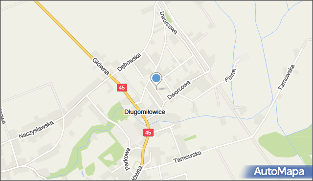 Długomiłowice, Kwiatowa, mapa Długomiłowice