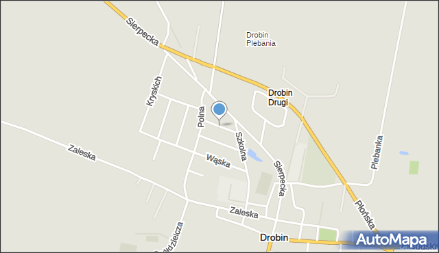 Drobin, Kwiatowa, mapa Drobin