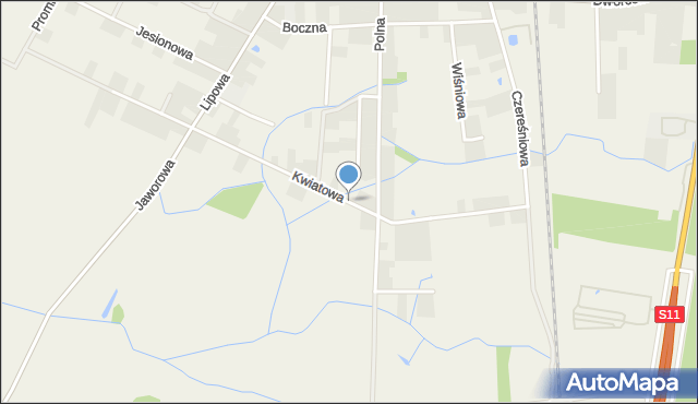 Golęczewo, Kwiatowa, mapa Golęczewo