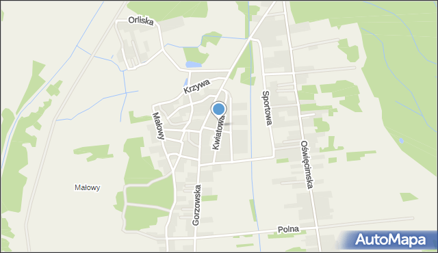 Gorzów, Kwiatowa, mapa Gorzów