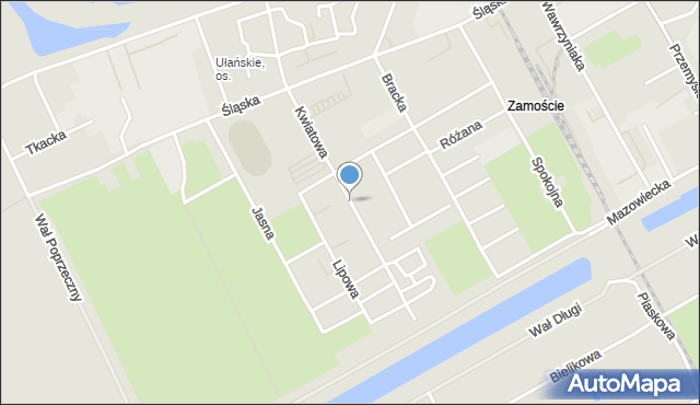 Gorzów Wielkopolski, Kwiatowa, mapa Gorzów Wielkopolski