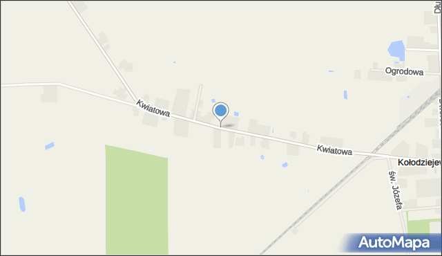Kołodziejewo, Kwiatowa, mapa Kołodziejewo