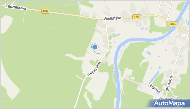 Krzeczów gmina Wierzchlas, Kwiatowa, mapa Krzeczów gmina Wierzchlas