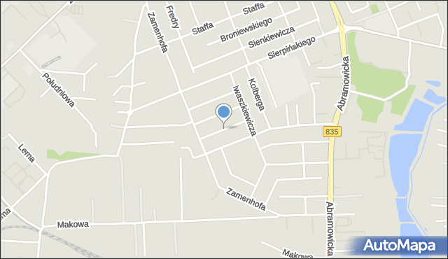 Lublin, Kwiecińskiego Jerzego, mapa Lublina
