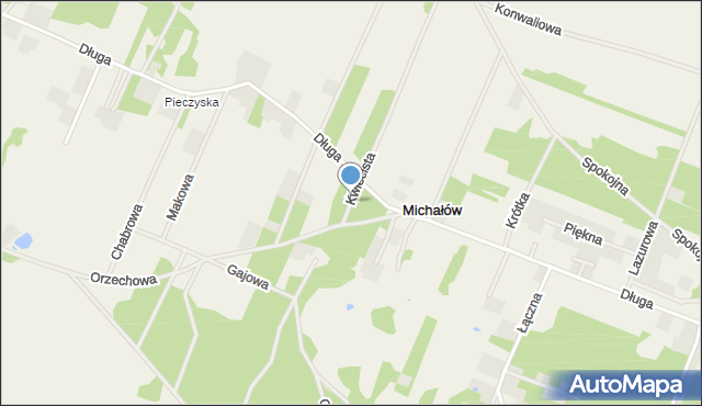 Michałów gmina Klembów, Kwiecista, mapa Michałów gmina Klembów
