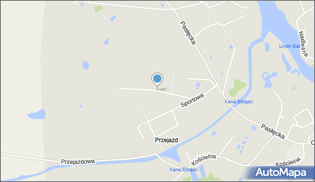 Miłomłyn, Kwiatów Polnych, mapa Miłomłyn