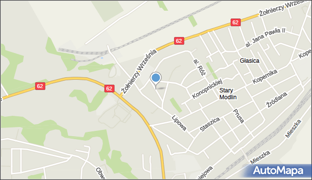 Nowy Dwór Mazowiecki, Kwiatowa, mapa Nowy Dwór Mazowiecki