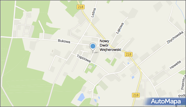 Nowy Dwór Wejherowski, Kwiatowa, mapa Nowy Dwór Wejherowski