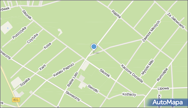 Osiedle Wilga, Kwiatu Paproci, mapa Osiedle Wilga