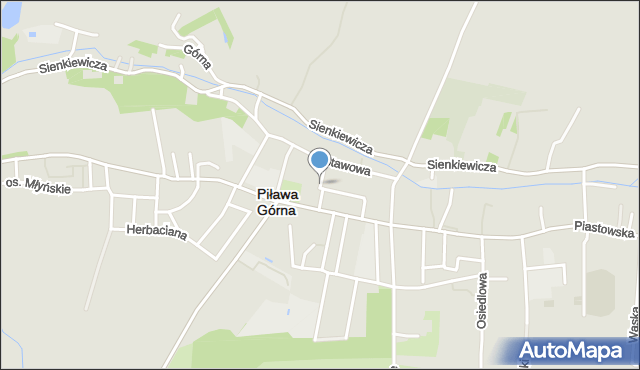 Piława Górna, Kwiatowa, mapa Piława Górna