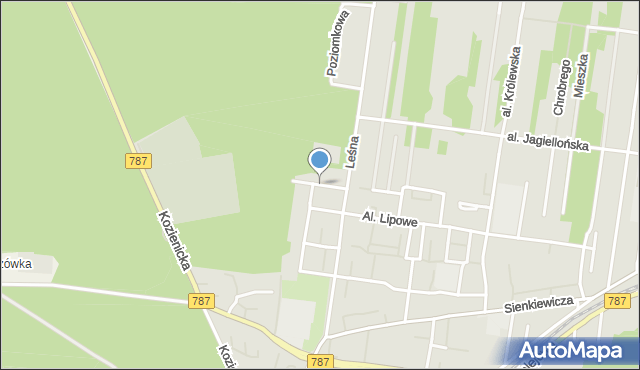 Pionki, Kwiatkowskiego Franciszka, mapa Pionki