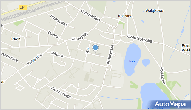 Pobiedziska, Kwiatowa, mapa Pobiedziska