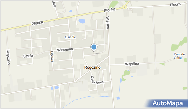 Rogozino, Kwiatowa, mapa Rogozino