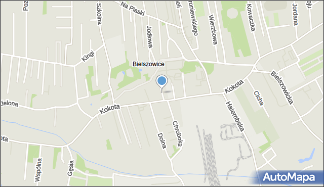 Ruda Śląska, Kwiatowa, mapa Rudy Śląskiej