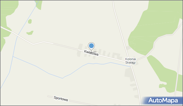 Skałągi, Kwiatowa, mapa Skałągi
