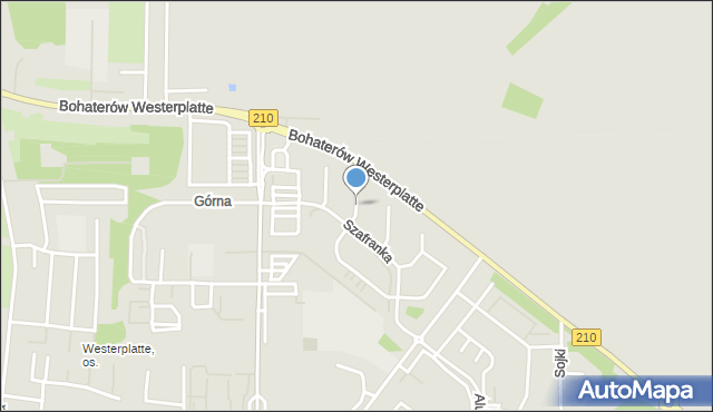 Słupsk, Kwapisza Władysława, mapa Słupska