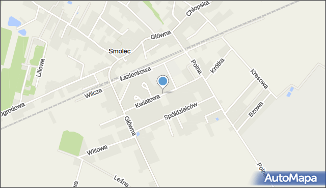 Smolec, Kwiatowa, mapa Smolec